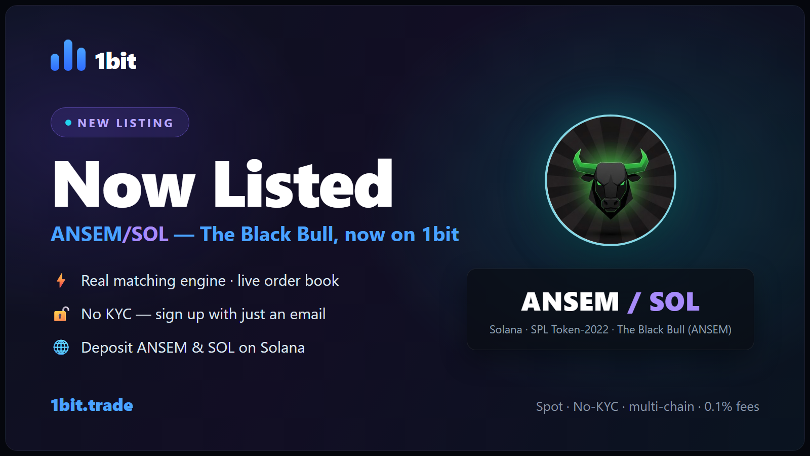 NEW LISTING: The Black Bull ($ANSEM) Now Listed!