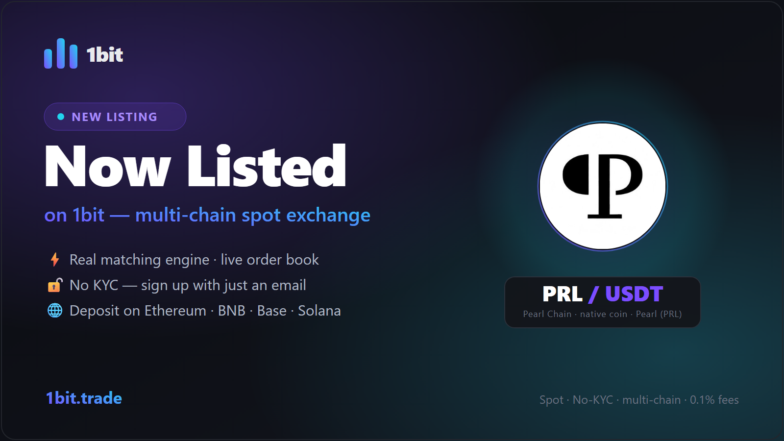 NEW LISTING: Pearl ($PRL) Now Listed!